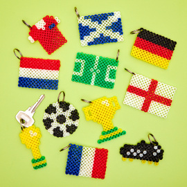 Football Fuse Beads Keyrings